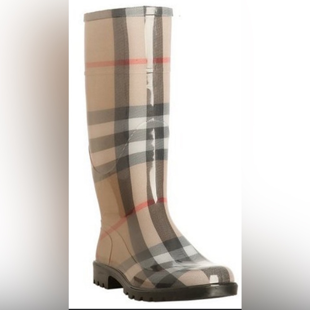 Burberry | Beige | Nova Check Rubber House Check | Rain Boots
